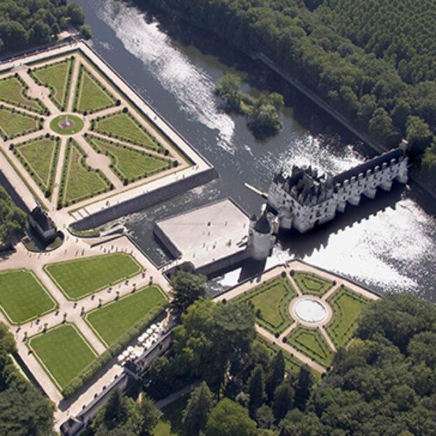 Vue aérienne du Château de Chenonceau