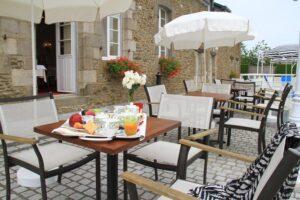 Hôtel La Malouinière des Longchamps, petit-déjeuner Terrasse