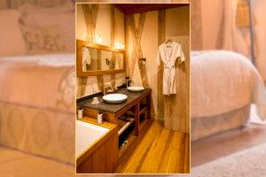 chambre au donjon Fées, salle de bain