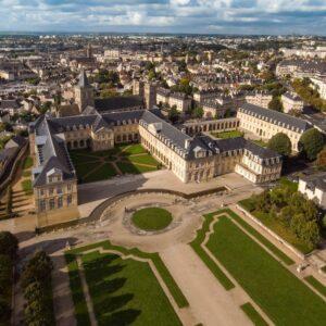 Caen, the Royal Abbey of the Ladies, panoramic aerial view