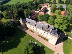 Vue aérienne Domaine de Preisch, Gite location saisonnière, BASSE RENTGEN, France, Moselle