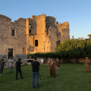 Filming at Château de Vénéjan